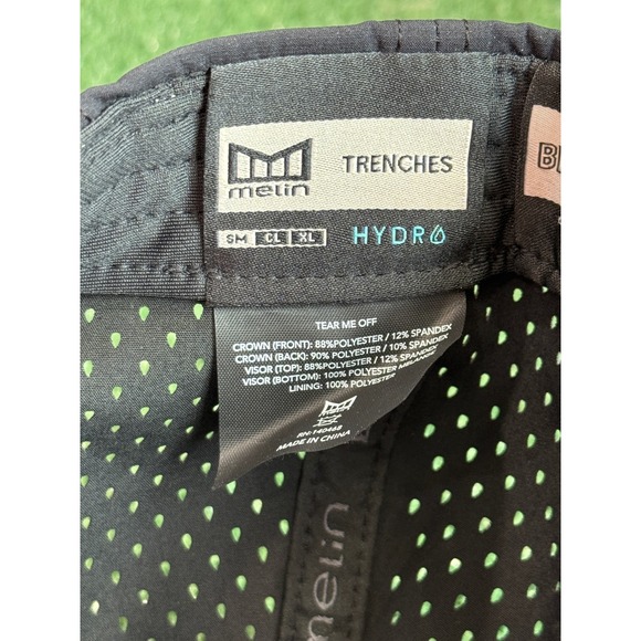 Melin Trenches Icon Hydro Snapback Hat Black Sands Dark Khaki Black Small NEW - Picture 4 of 5